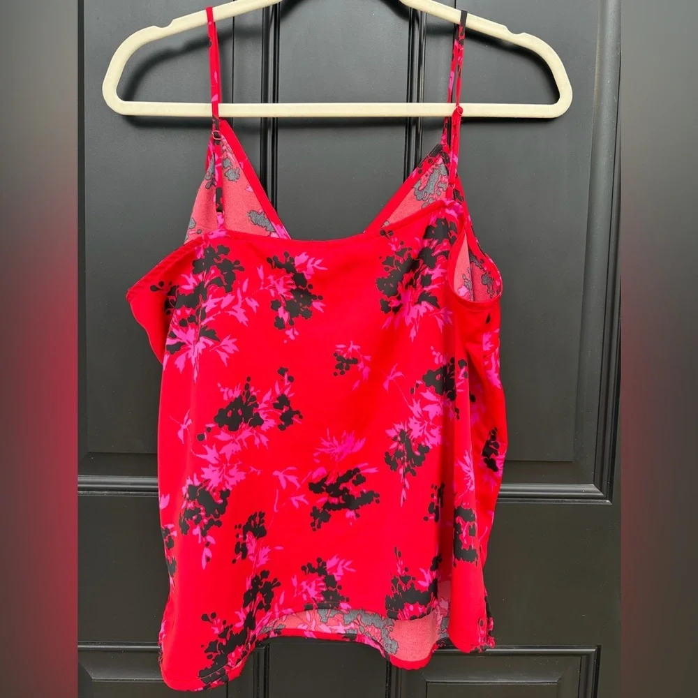 Floral Red and Black Women's Top - Picture 2 of 2